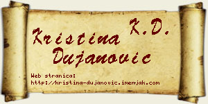 Kristina Dujanović vizit kartica